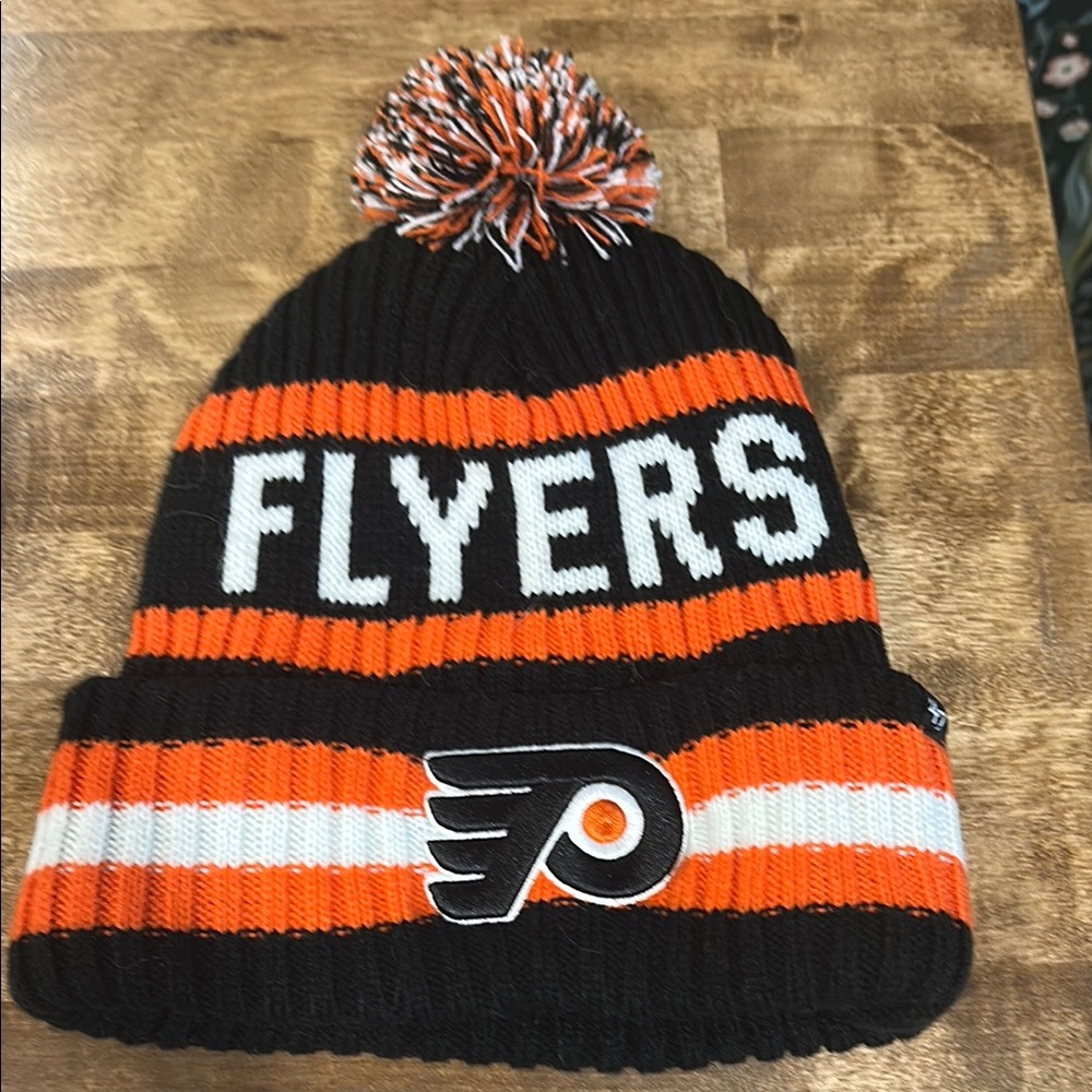 Flyers Black and Orange Knit Beanie